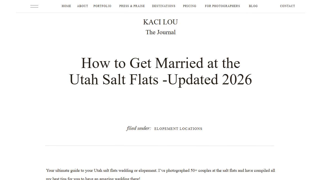 How to Get Married at the Utah Salt Flats -Updated 2026 - Kaci Lou Photography