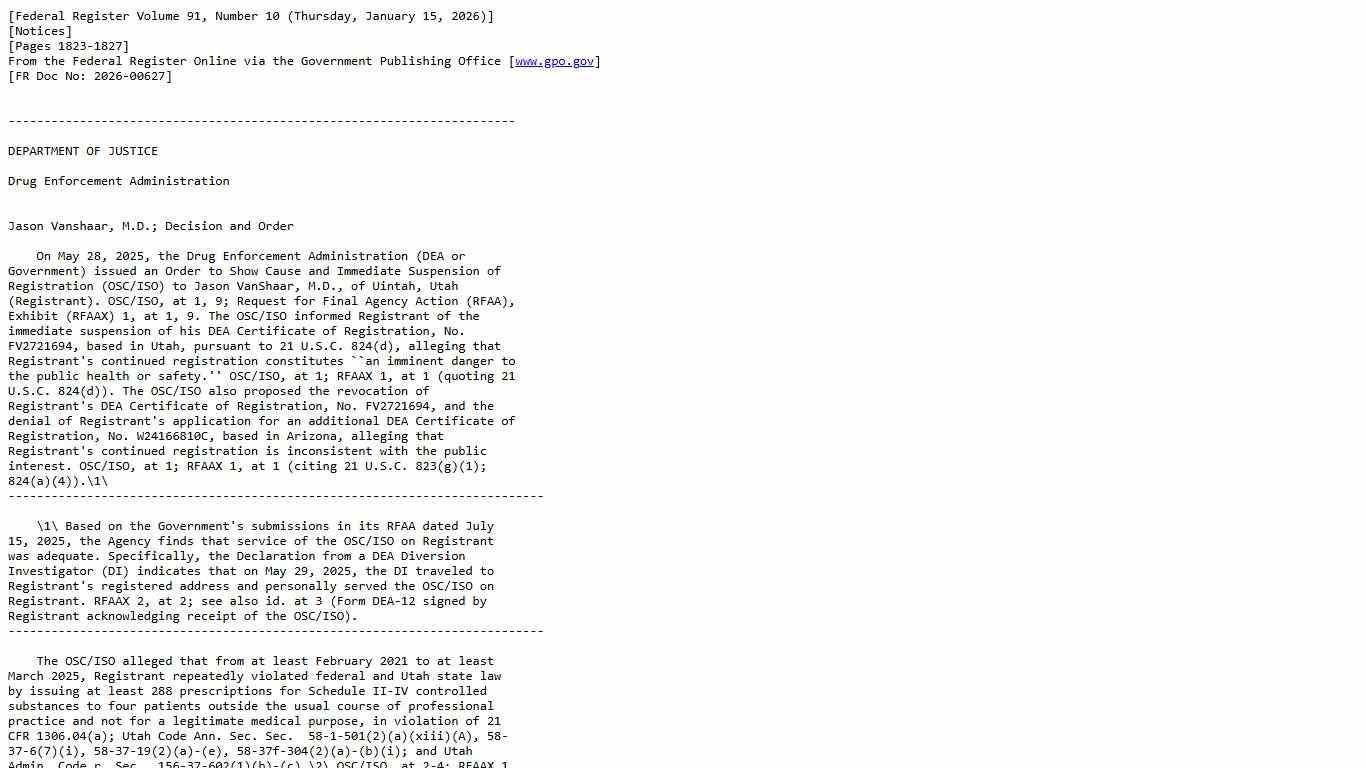 Federal Register, Volume 91 Issue 10 (Thursday, January 15, 2026)